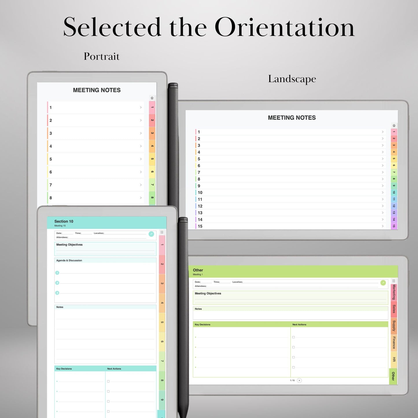 All reMarkable Devices — Meeting Notebook Creator, Custom Hyperlinked Templates