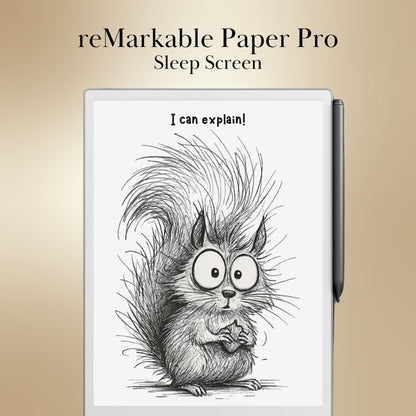remarkable Sleep screen with a cartoon squirrel illustration and text on a beige background