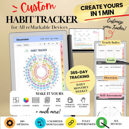 All reMarkable Devices — Habit Tracker Creator, Custom Hyperlinked Habit Tracker