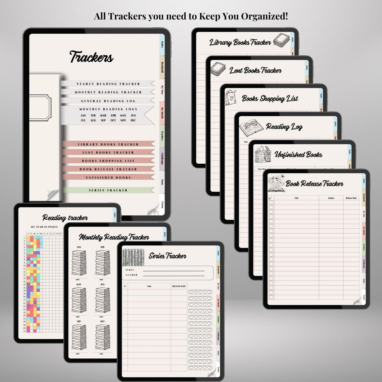 Digital Reading Journal | Digital Reading Planner GoodNotes, Ipad | Book Lovers’ Reading Log, Reading Tracker, Book Shelf, Book Review