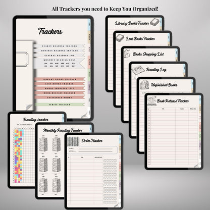 Digital Reading Journal | Digital Reading Planner GoodNotes, Ipad | Book Lovers’ Reading Log, Reading Tracker, Book Shelf, Book Review