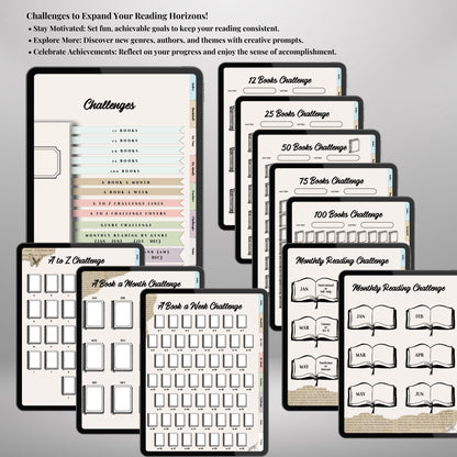 Digital Reading Journal | Digital Reading Planner GoodNotes, Ipad | Book Lovers’ Reading Log, Reading Tracker, Book Shelf, Book Review