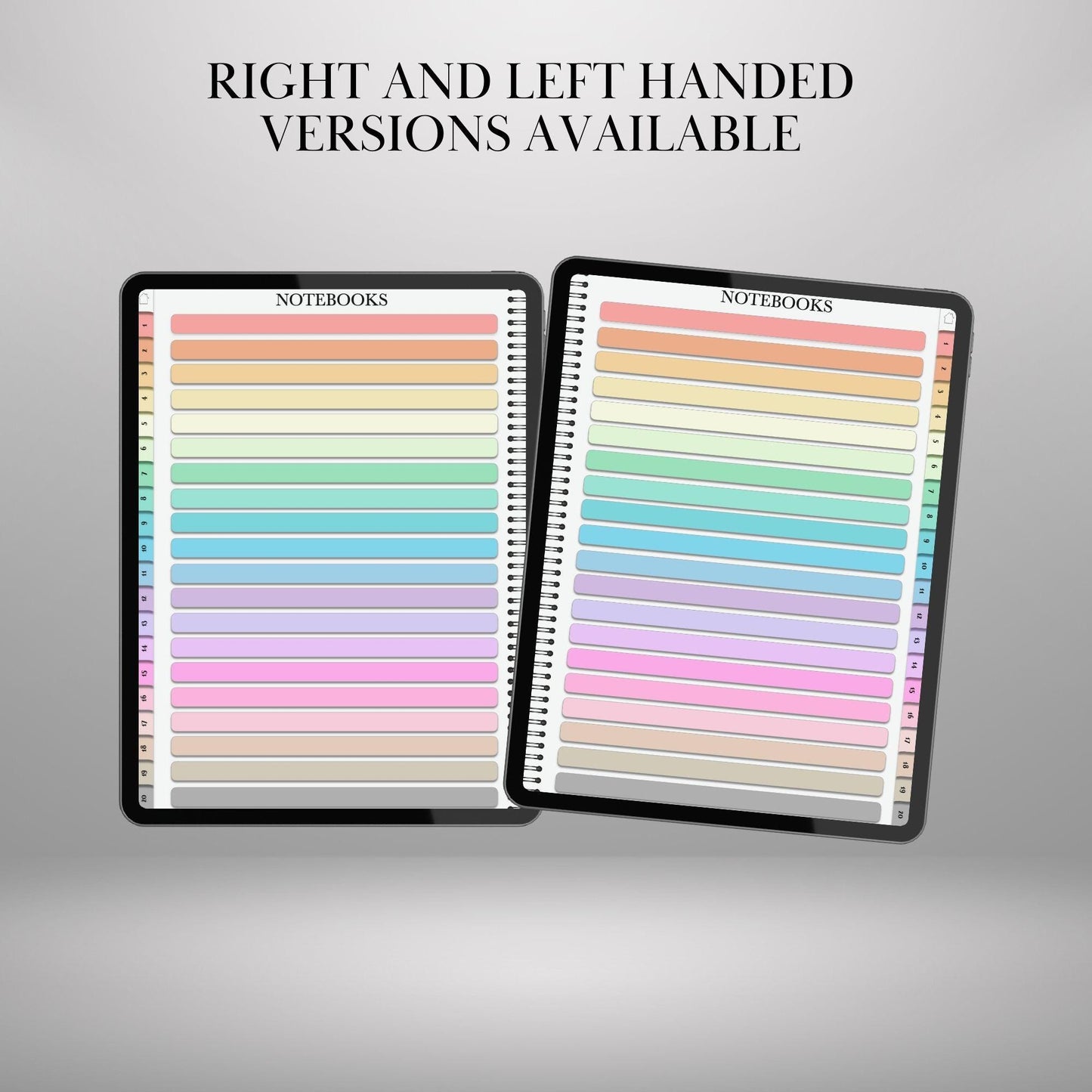 Goodnotes Digital Notebook with tabs | Ipad Notebook | Hyperlinked PDF Template | Colored Notebooks templates | Digital Notebook Template
