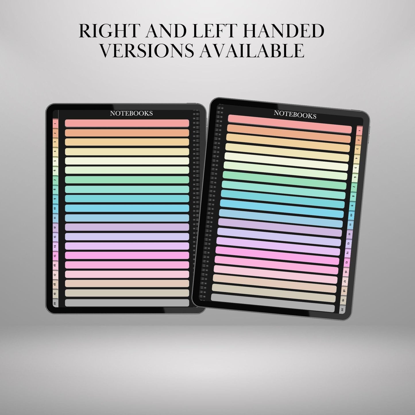 Digital Dark Notebook with tabs for Goodnotes | Ipad Notebook | Hyperlinked PDF Template | Notebook templates | Digital Notebook Template
