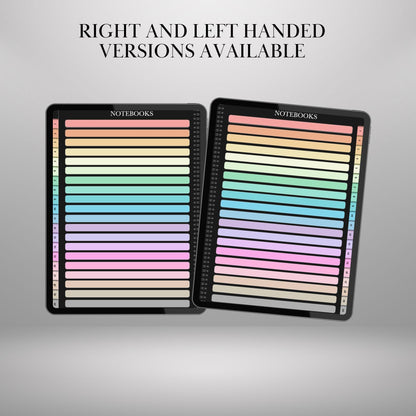 Digital Dark Notebook with tabs for Goodnotes | Ipad Notebook | Hyperlinked PDF Template | Notebook templates | Digital Notebook Template