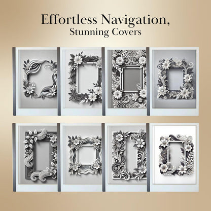 Floral Notebook Covers for reMarkable 1 & 2 – Digital Template Bundle for eInk Devices
