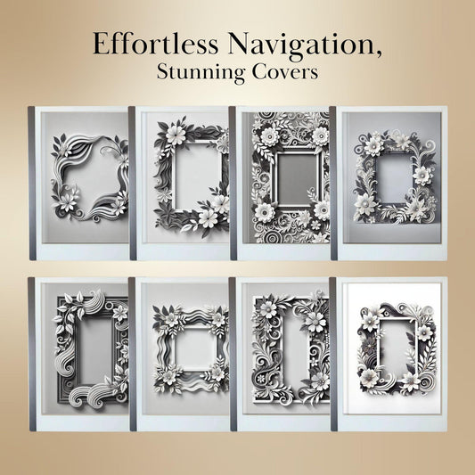 Floral Notebook Covers for reMarkable 1 & 2 – Digital Template Bundle for eInk Devices