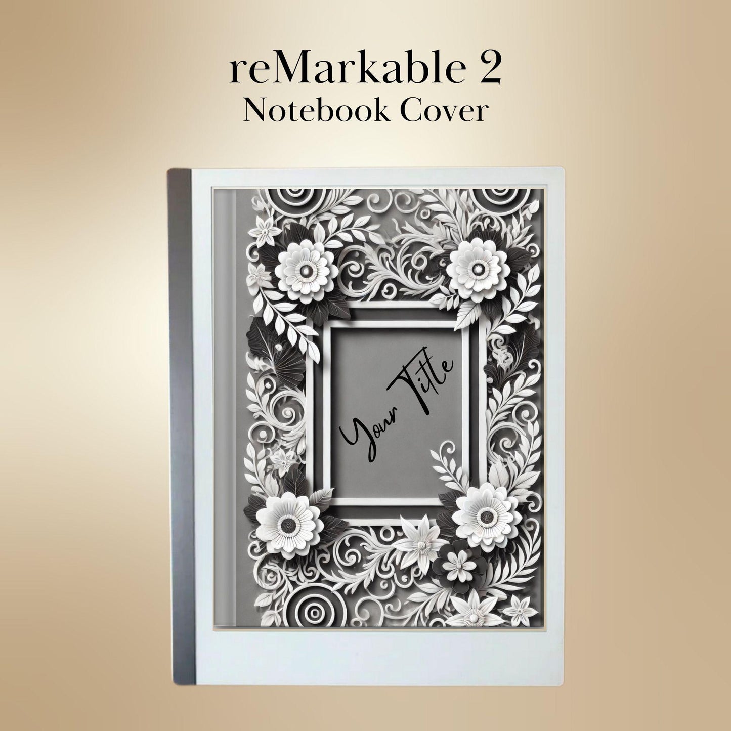 Floral Notebook Covers for reMarkable 1 & 2 – Digital Template Bundle for eInk Devices