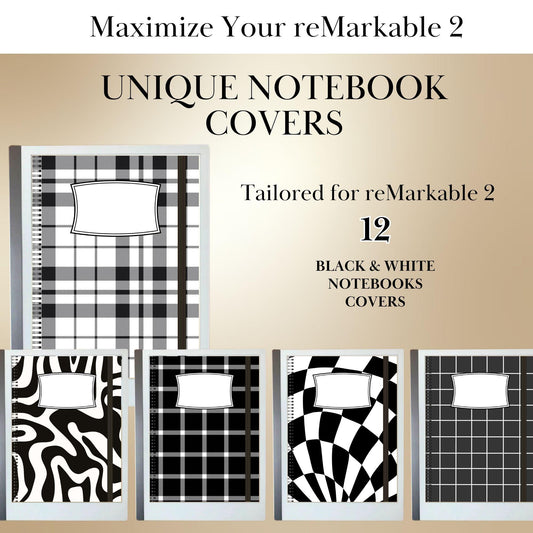 Notebook Covers & Sleep Screen Bundle – reMarkable 1 & 2 Templates for Digital Notebook Customization