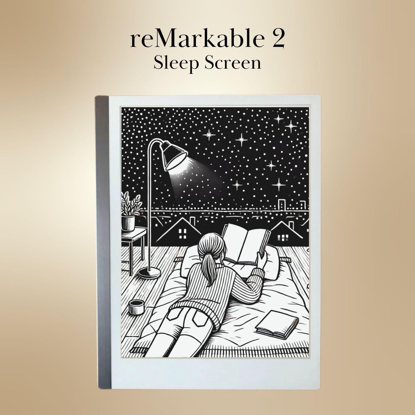 Bookish Sleep Screen Bundle for reMarkable 2| Remarkable2 Template | Reading Theme Cover | Digital Sleep Screen | Bundle for reMarkable 2