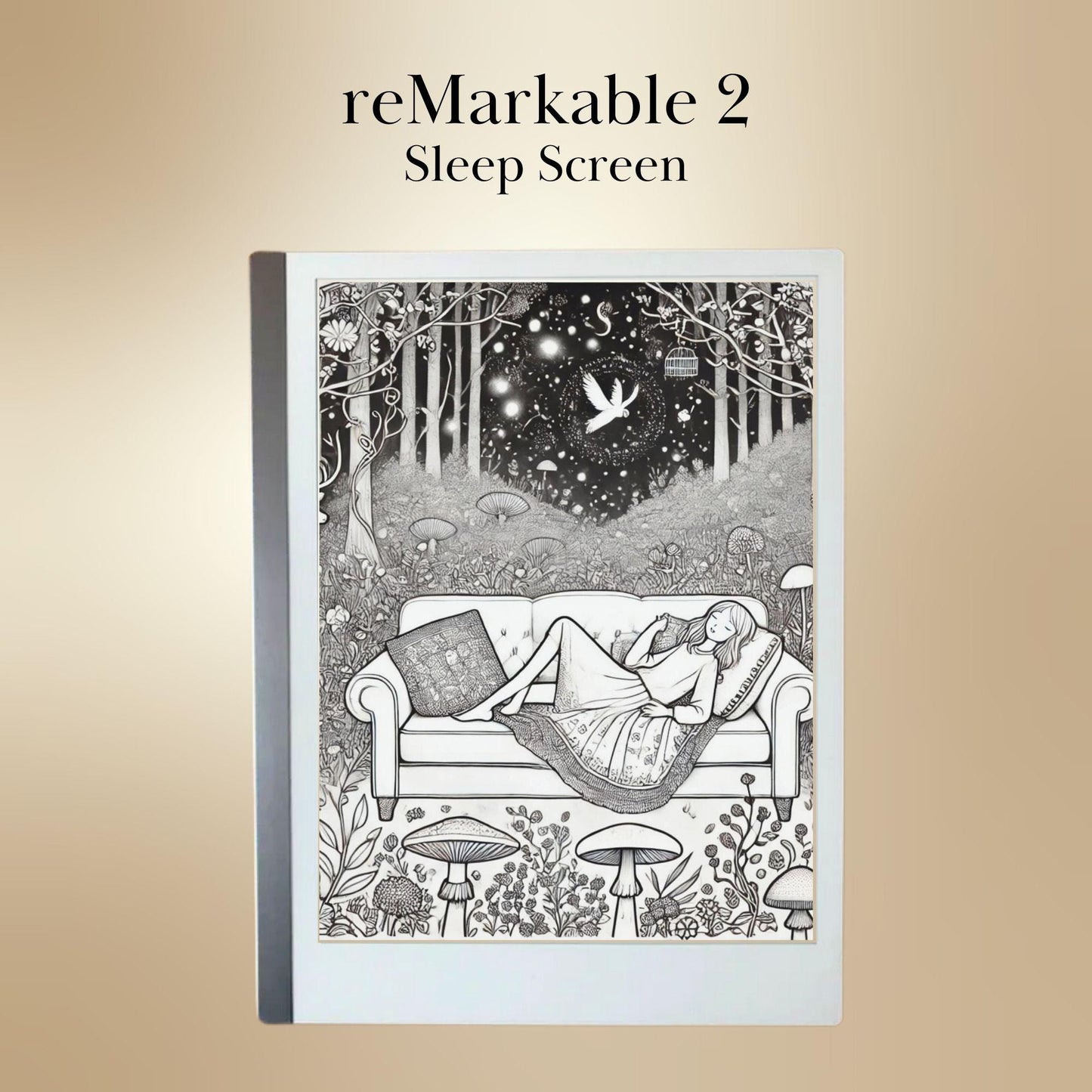 Bookish Sleep Screen Bundle for reMarkable 2| Remarkable2 Template | Reading Theme Cover | Digital Sleep Screen | Bundle for reMarkable 2
