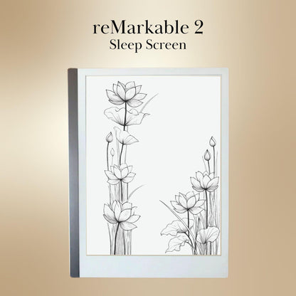 Floral Sleep Screen Bundle for reMarkable 2 | Remarkable2 Template | Bouquet Theme Cover | Digital Sleep Screen | Bundle for reMarkable 2
