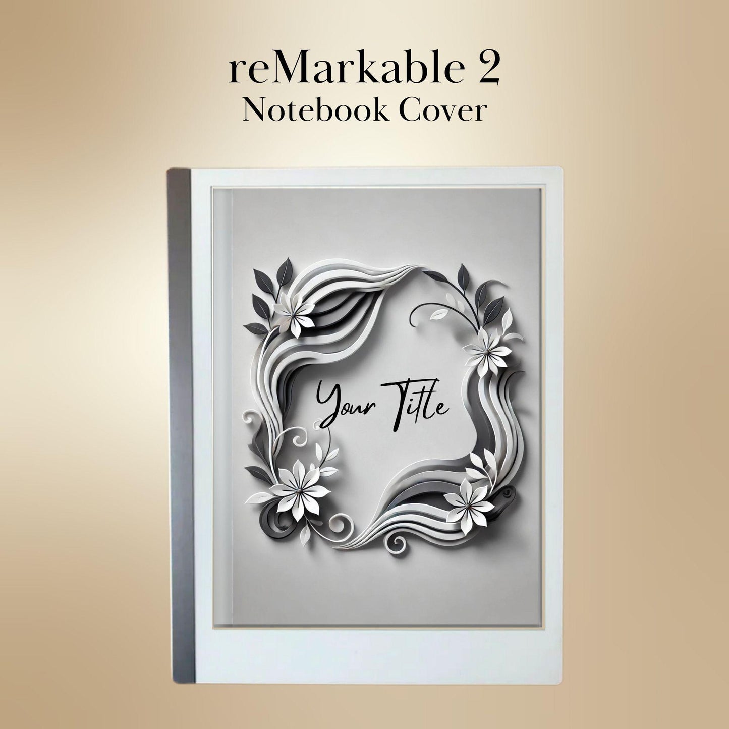 Floral Notebook Covers for reMarkable 1 & 2 – Digital Template Bundle for eInk Devices