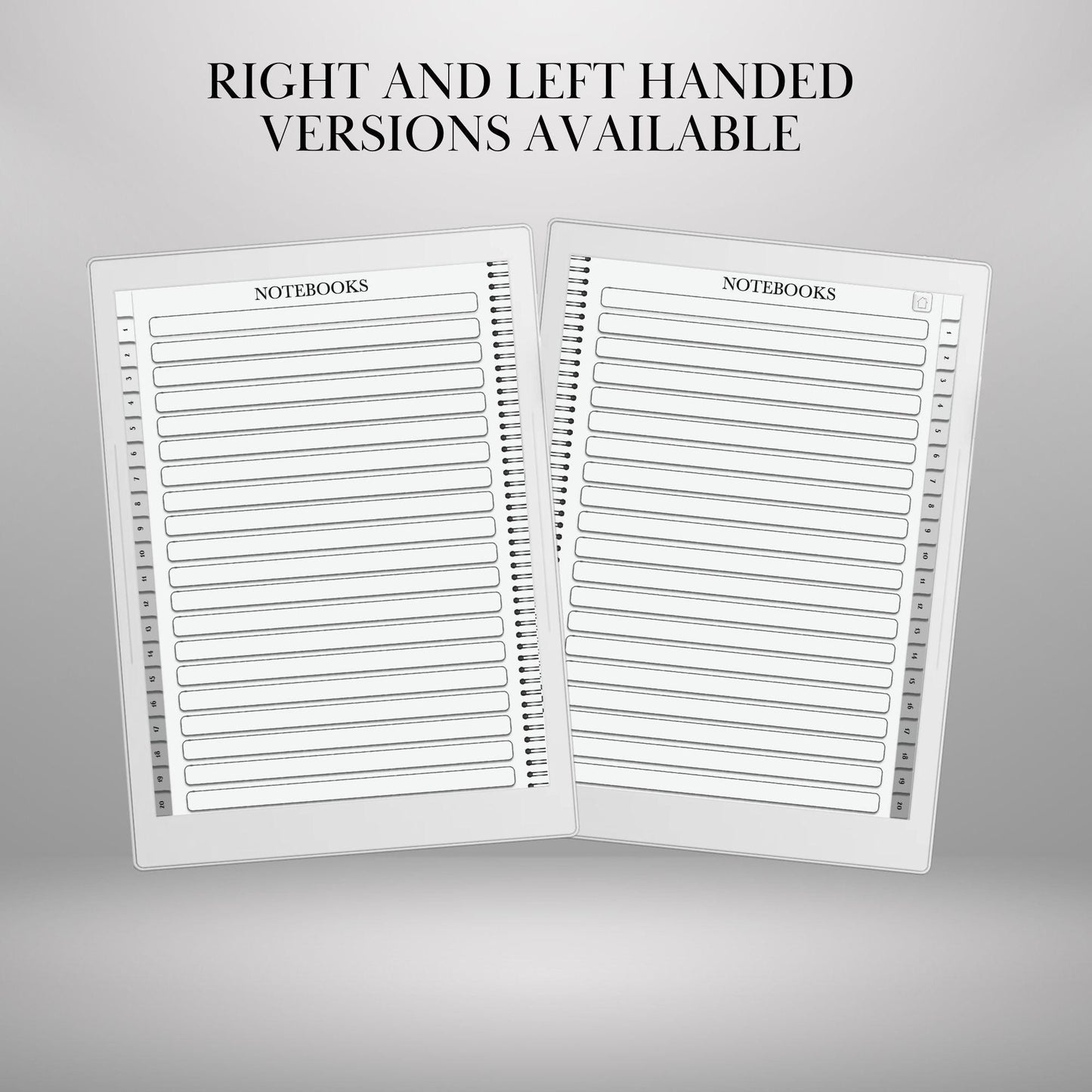 Supernote Template Notebook | Hyperlinked PDF Template for Supernote | Minimalist Notebook with tabs | eInk Notebook for Note-Taking