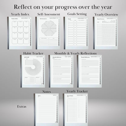 Habit Tracker for reMarkable 2 Self Care Tracker Hyperlinked PDF Template Minimalist Goal Tracker Templates Productivity Template e-ink