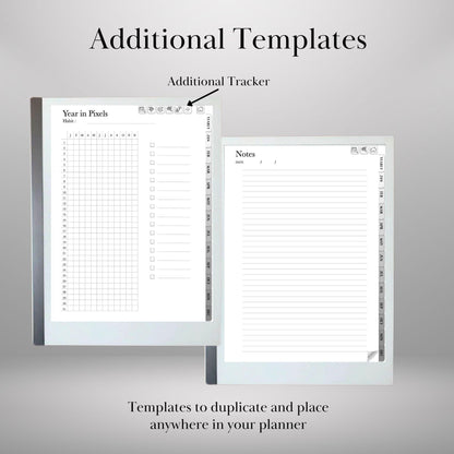 Habit Tracker for reMarkable 2 Self Care Tracker Hyperlinked PDF Template Minimalist Goal Tracker Templates Productivity Template e-ink