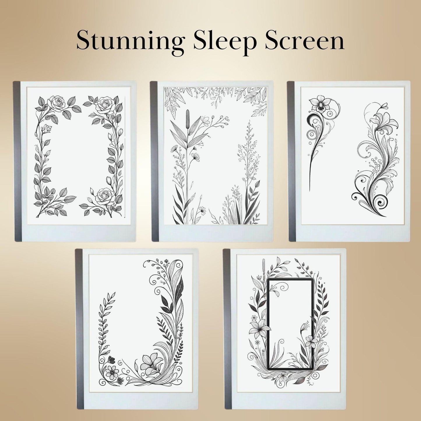 Floral Sleep Screen Bundle for reMarkable 2 | Remarkable2 Template | Bouquet Theme Cover | Digital Sleep Screen | Bundle for reMarkable 2