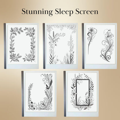 Floral Sleep Screen Bundle for reMarkable 2 | Remarkable2 Template | Bouquet Theme Cover | Digital Sleep Screen | Bundle for reMarkable 2