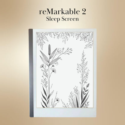 Floral Sleep Screen Bundle for reMarkable 2 | Remarkable2 Template | Bouquet Theme Cover | Digital Sleep Screen | Bundle for reMarkable 2