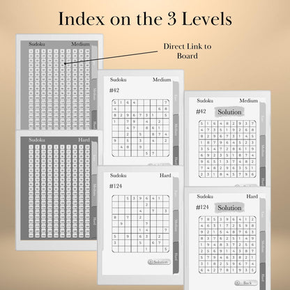 Supernote Template Sudoku Puzzle Book | Hyperlinked PDF | Supernote Puzzle Game | Supernote Templates | Brain Training for eInk Tablets