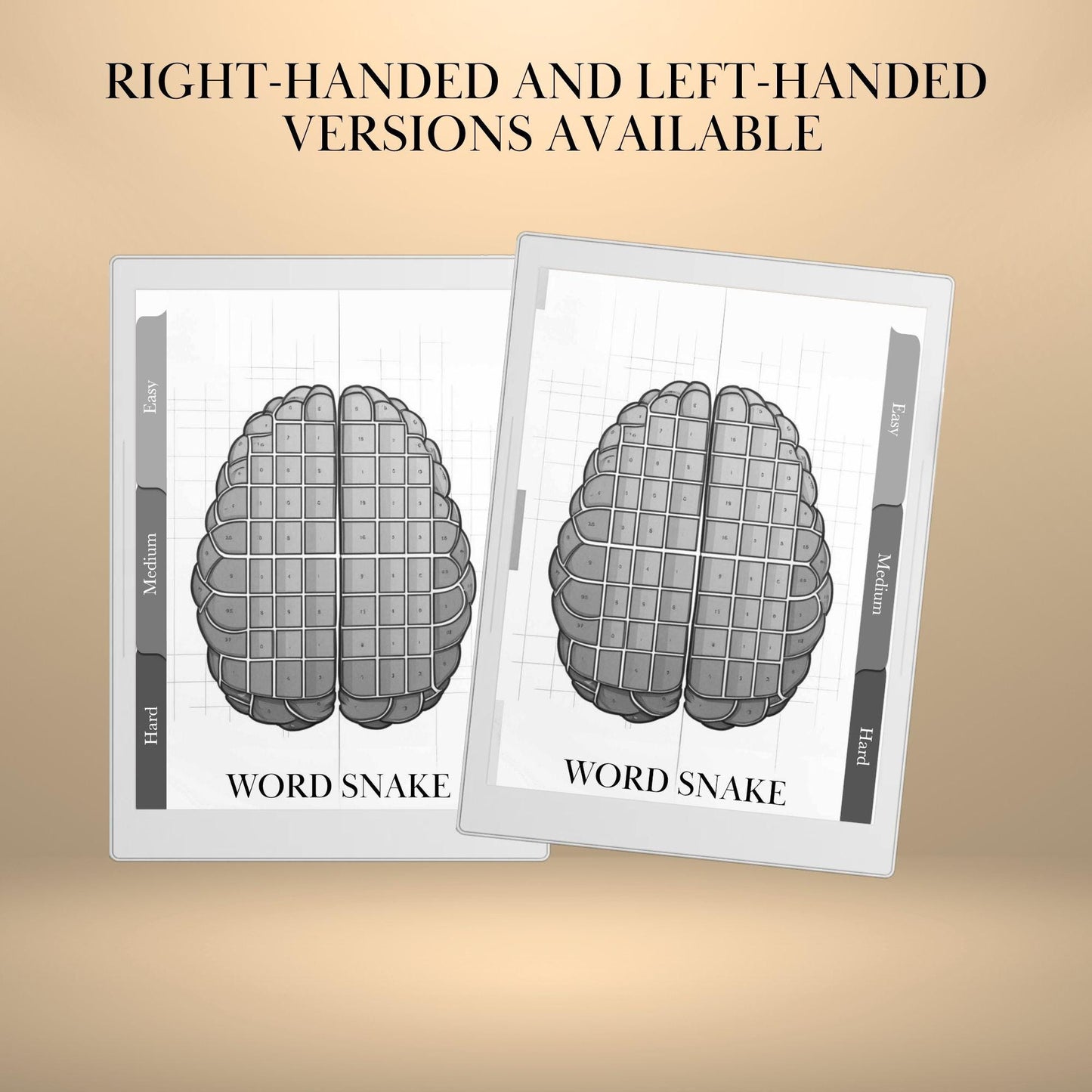 Supernote Template Word Snake Puzzle Book | Hyperlinked Word Snake Game | Digital Puzzle for Supernote A5X & A6X | Brain Training eInk Book