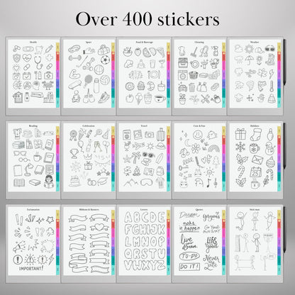 Stickers for reMarkable Paper Pro and reMarkable 2 | Traceable Stickers, Notes, Shapes and Mind Maps | reMarkable Templates | Eink Stickers