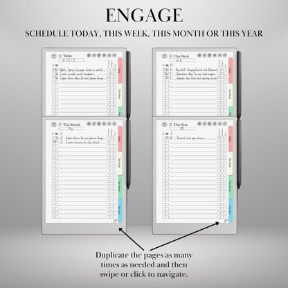 To Do Tracker GTD Planner for reMarkable Paper pro and Remarkable 2 Task Tracker Template Productivity Planner Brain Dump Project Tracker