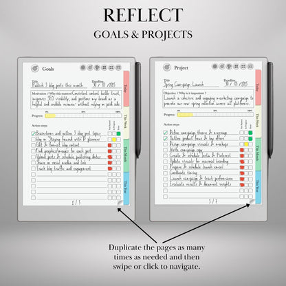 To Do Tracker GTD Planner for reMarkable Paper pro and Remarkable 2 Task Tracker Template Productivity Planner Brain Dump Project Tracker