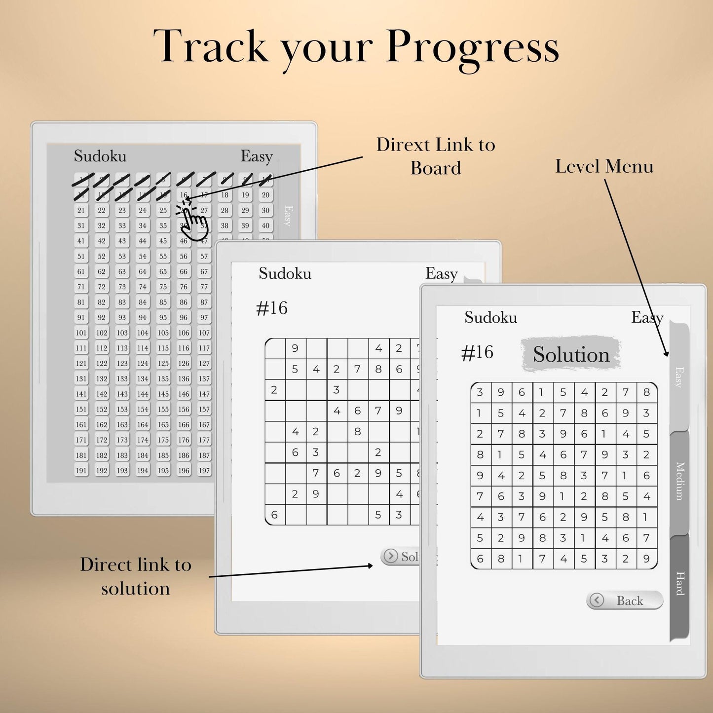 Supernote Template Sudoku Puzzle Book | Hyperlinked PDF | Supernote Puzzle Game | Supernote Templates | Brain Training for eInk Tablets