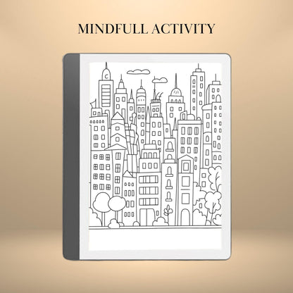 Kindle Scribe Templates Tracing and Coloring Book Adult Mindful activity for Kindle Scribe Insert Hyperlinked Templates eInk Art Therapy