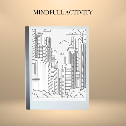 Tracing and Coloring Book Template for reMarkable 2 Hyperlinked Remarkable2 Adult Digital Mindful activity reMarkable2 Eink Art Therapy