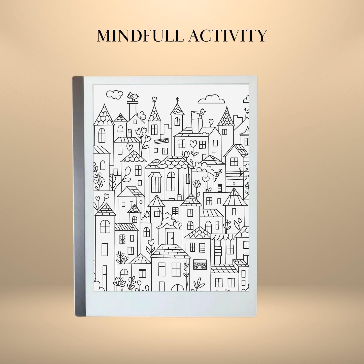 Tracing and Coloring Book Template for reMarkable 2 Hyperlinked Remarkable2 Adult Digital Mindful activity reMarkable2 Eink Art Therapy