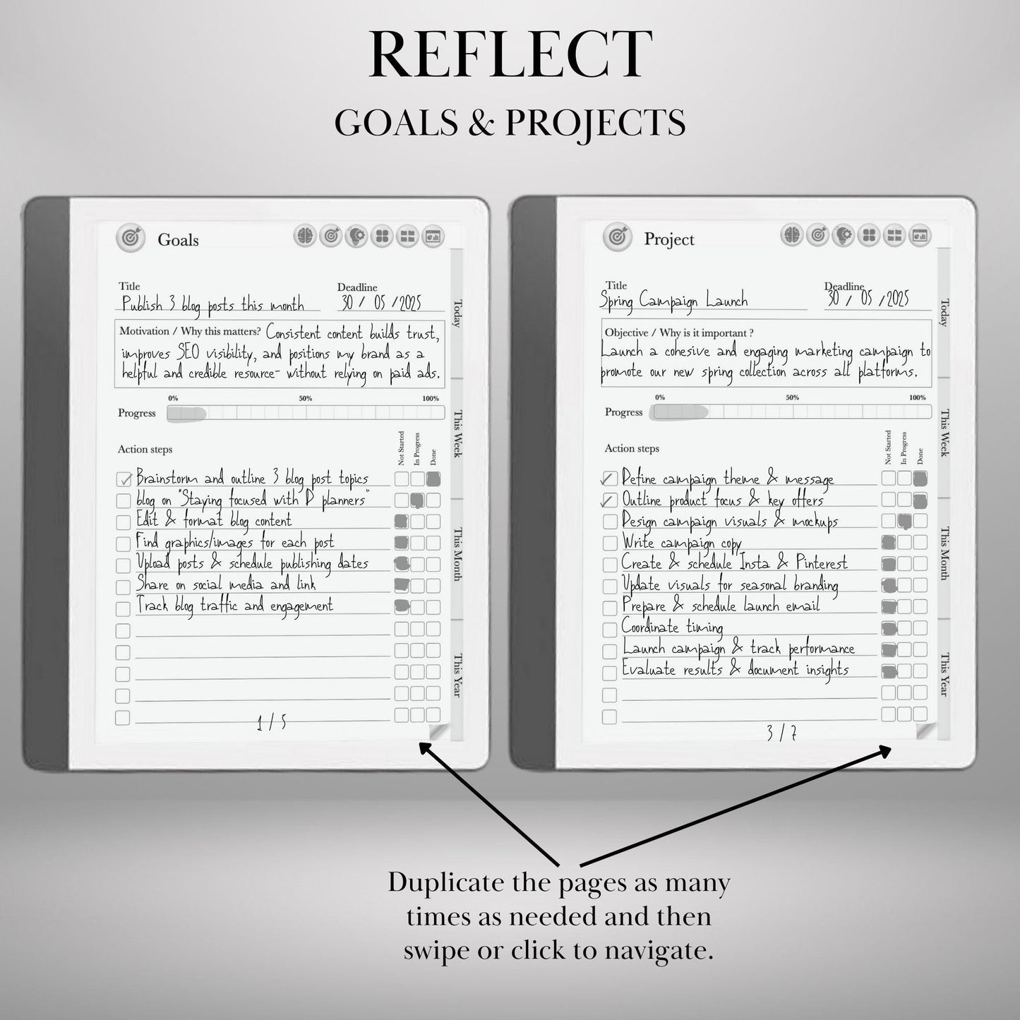 Kindle Scribe Task Planner GTD Template | Hyperlinked Productivity PDF | To-Do List, Brain Dump, Project Tracker | Kindle Scribe Organizer