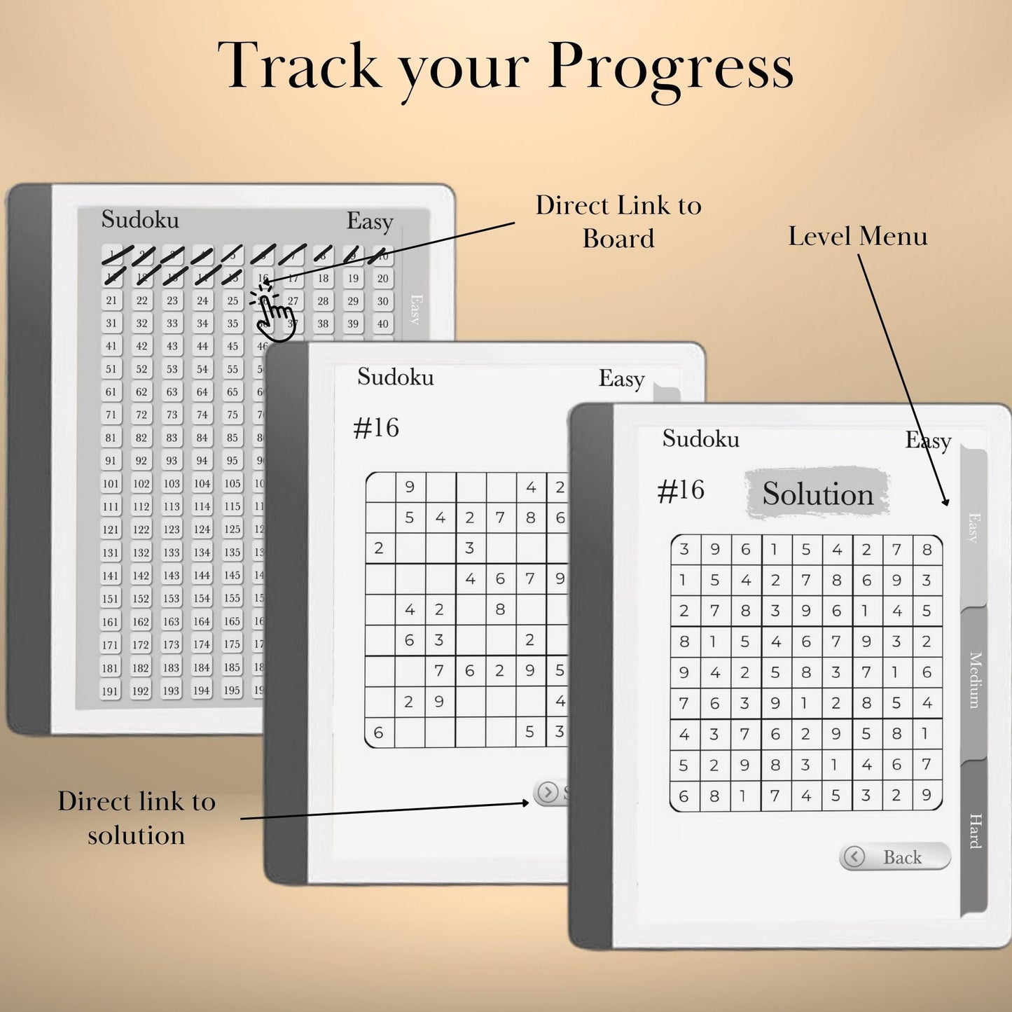 Kindle Scribe Templates Sudoku Puzzle Book | Hyperlinked Kindle Scribe Inserts | Brain Training Game eInk Tablets | Sudoku for Kindle Scribe