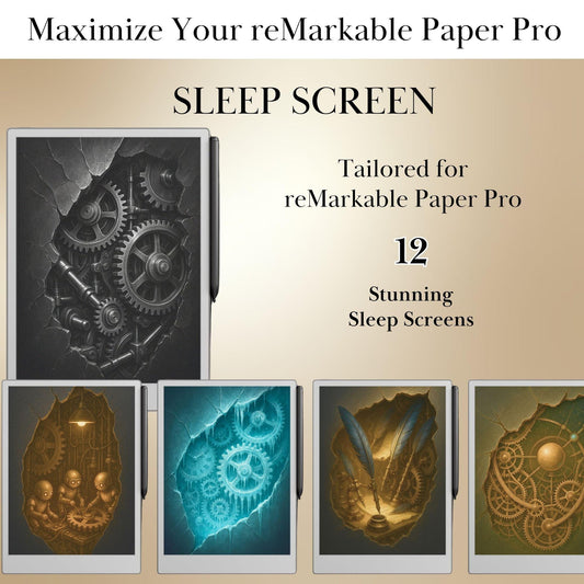Sleep Screen Bundle for reMarkable paper Pro | Remarkable Templates | Digital Sleep Screen | reMarkable Paper Pro Templates
