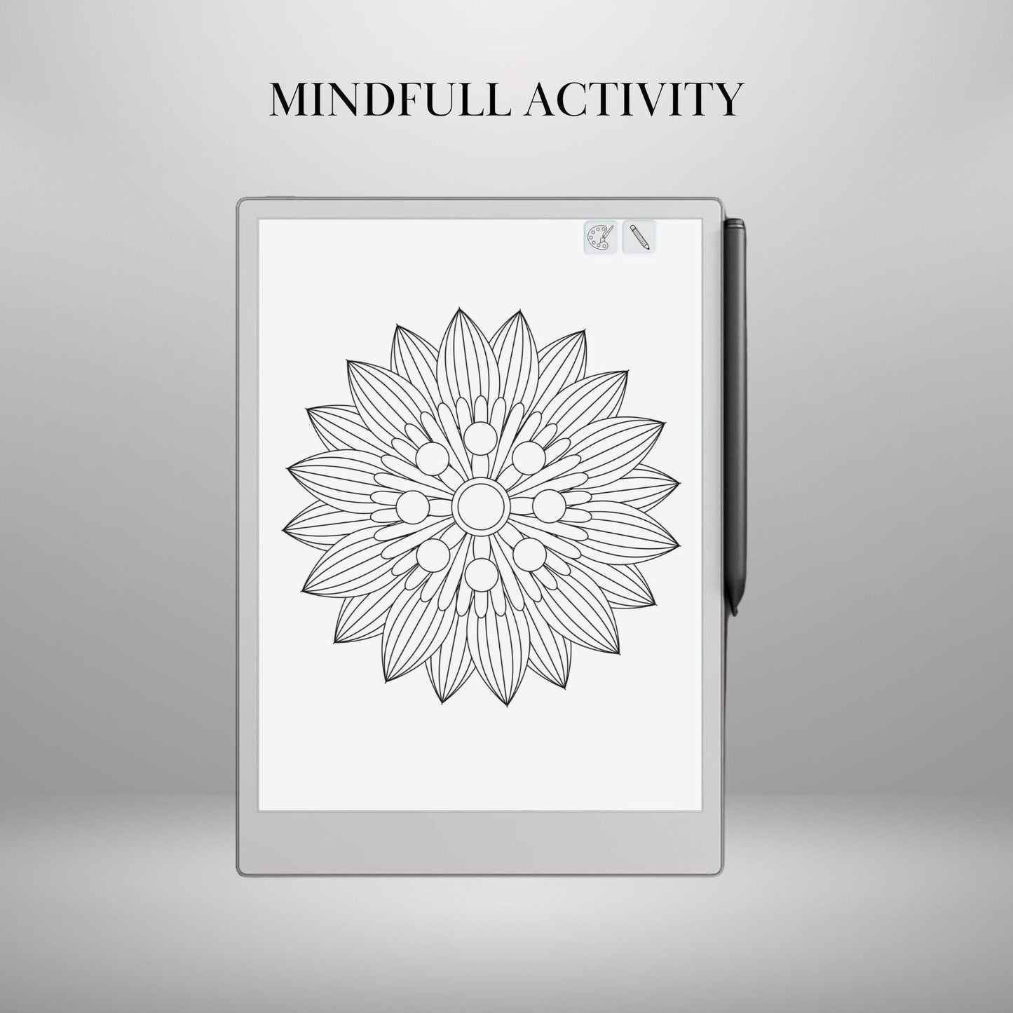 Coloring & Tracing Book for reMarkable Paper Pro and reMarkable 2 | Mindfulness reMarkable Templates | reMarkable Activity eInk Tracing Book