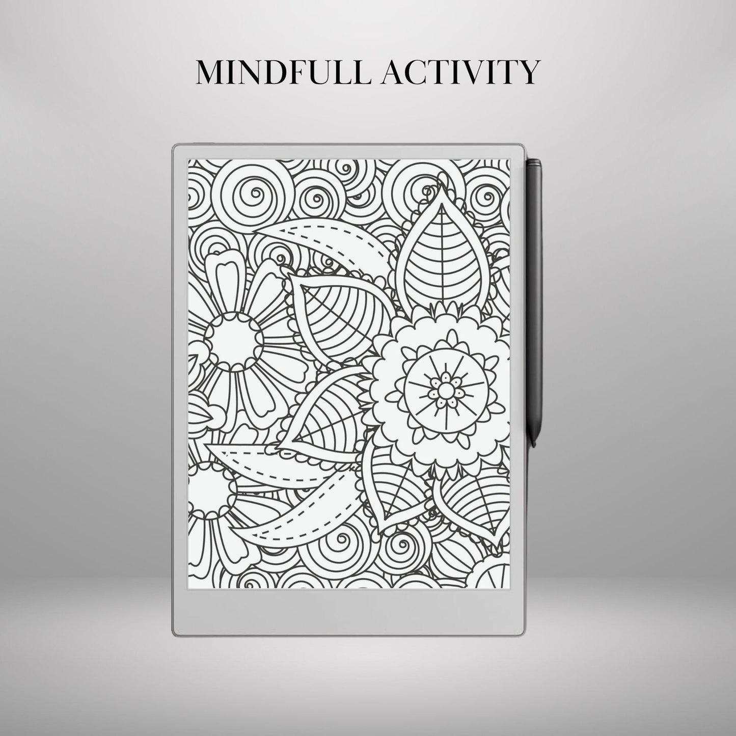 Mindful Coloring Book for reMarkable Paper Pro Templates Digital Adult Coloring Book Hyperlinked eInk Art Therapy reMarkable 2 Tracing Book