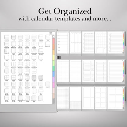 Customizable Notebook Template for reMarkable Paper Pro Templates Hyperlinked PDF reMarkable 2 Digital Template Notebook Remarkable Notes