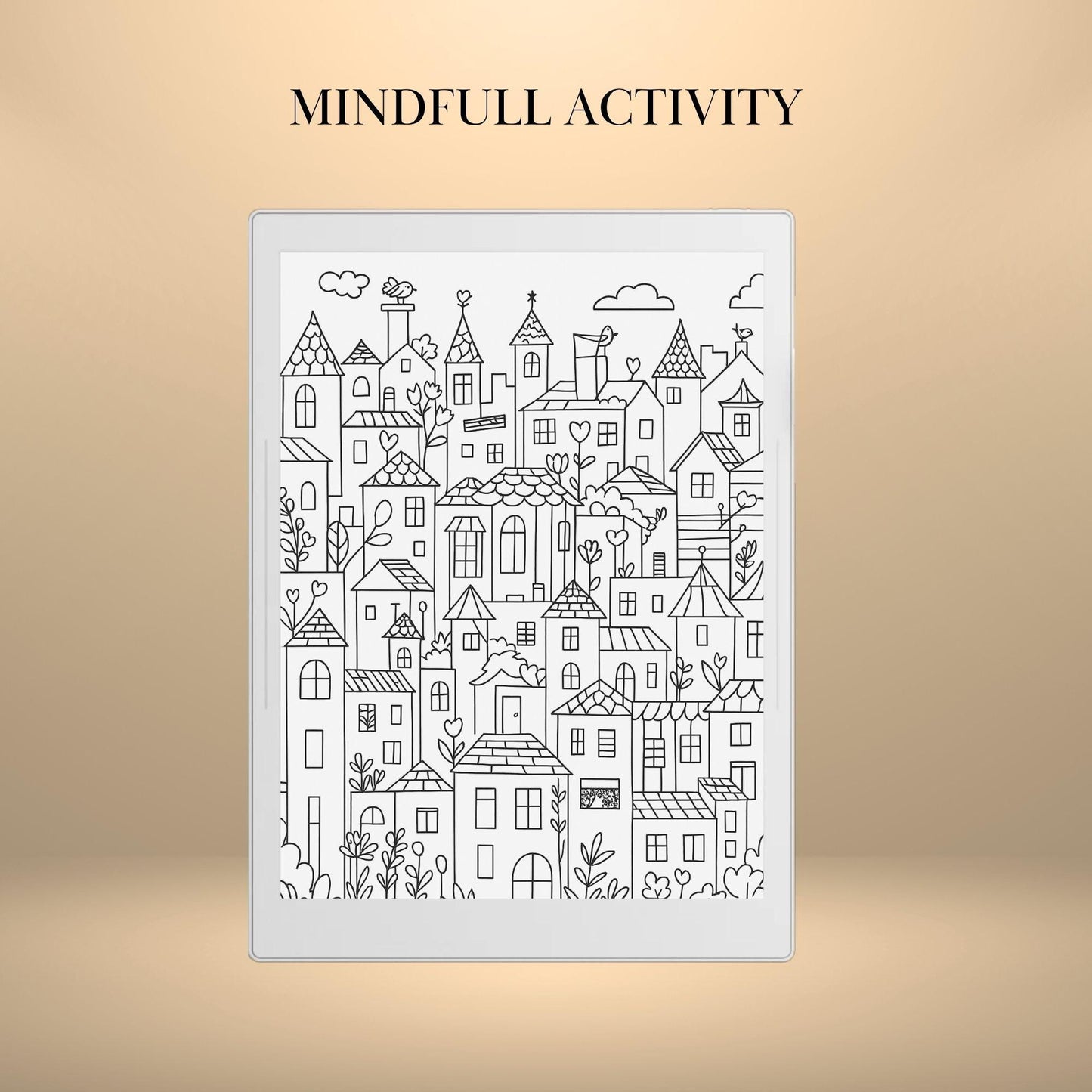 Supernote Template Tracing and Coloring Book Adult Digital Mindful activity for Supernote A5X & A6X Hyperlinked Templates eInk Art Therapy