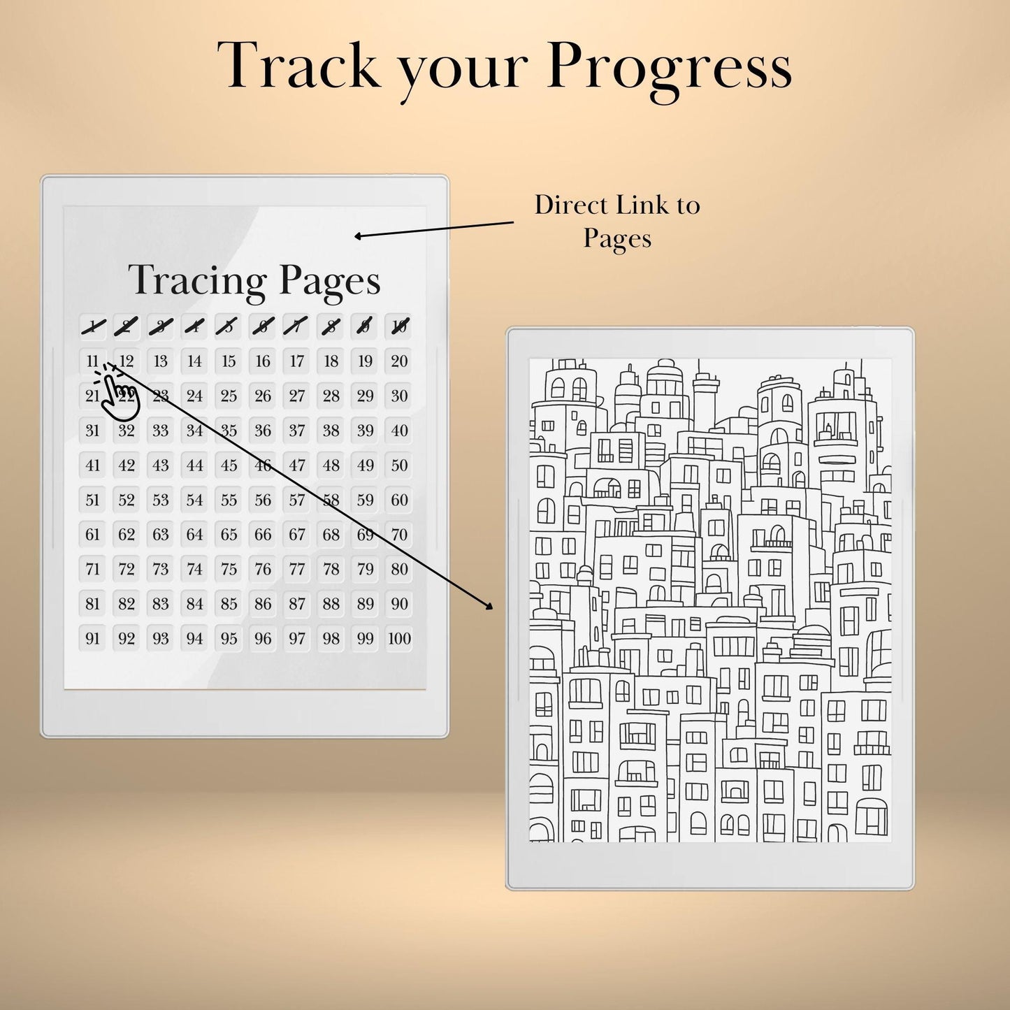 Supernote Template Tracing and Coloring Book Adult Digital Mindful activity for Supernote A5X & A6X Hyperlinked Templates eInk Art Therapy