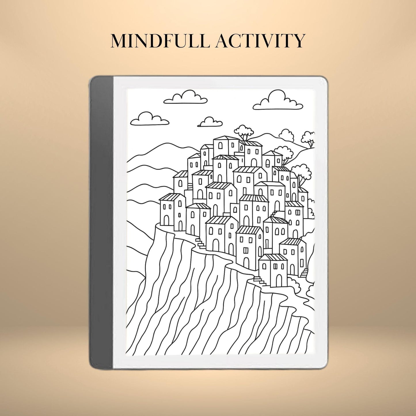 Kindle Scribe Templates Tracing and Coloring Book Adult Mindful activity for Kindle Scribe Insert Hyperlinked Templates eInk Art Therapy