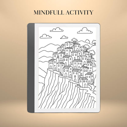 Kindle Scribe Templates Tracing and Coloring Book Adult Mindful activity for Kindle Scribe Insert Hyperlinked Templates eInk Art Therapy