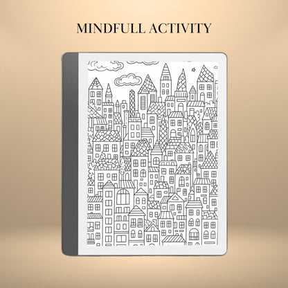 Kindle Scribe Templates Tracing and Coloring Book Adult Mindful activity for Kindle Scribe Insert Hyperlinked Templates eInk Art Therapy
