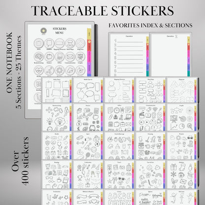 Mega Bundle reMarkable Paper Pro Templates Hyperlinked Digital Bundle & reMarkable 2 with Calendar, Notebook, Stickers, Sticky Notes, Covers