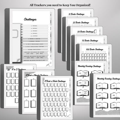 Kindle Scribe Reading Journal Template Hyperlinked Book Tracker & Review Scribe Reading Goals Kindle Scribe eBooks and Audiobooks Review