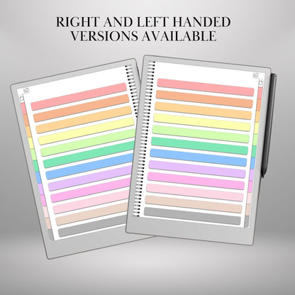 Customizable Notebook Template for reMarkable Paper Pro Templates Hyperlinked PDF reMarkable 2 Digital Template Notebook Remarkable Notes