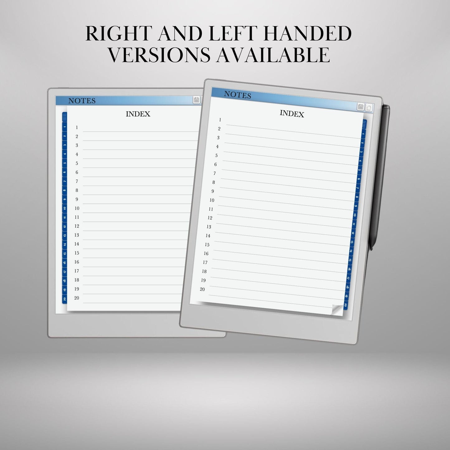 Minimalist Notebook Template for reMarkable Paper Pro and Remarkable 2 Hyperlinked Digital Notebook Minimalist Notebook Lite eInk Templates