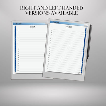 Minimalist Notebook Template for reMarkable Paper Pro and Remarkable 2 Hyperlinked Digital Notebook Minimalist Notebook Lite eInk Templates