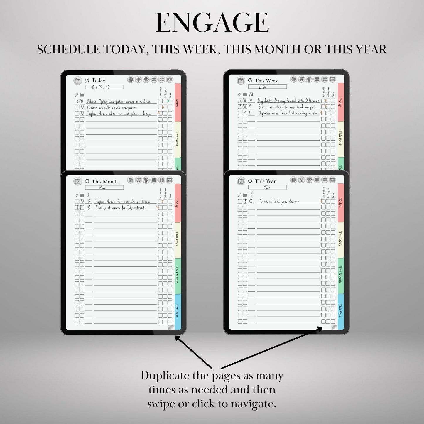 To Do Tracker GTD Planner for Ipad Goodnotes & Notability Task Tracker Template Productivity Planner Brain Dump Project Tracker To-Do List