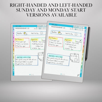 2025-2026 Daily Planner for reMarkable Paper pro, 2: Mid-Year Calendar August Start Student & Teacher Planner Template (Digital Download)
